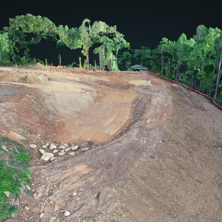 3D Site Model Viewing Graded Slope