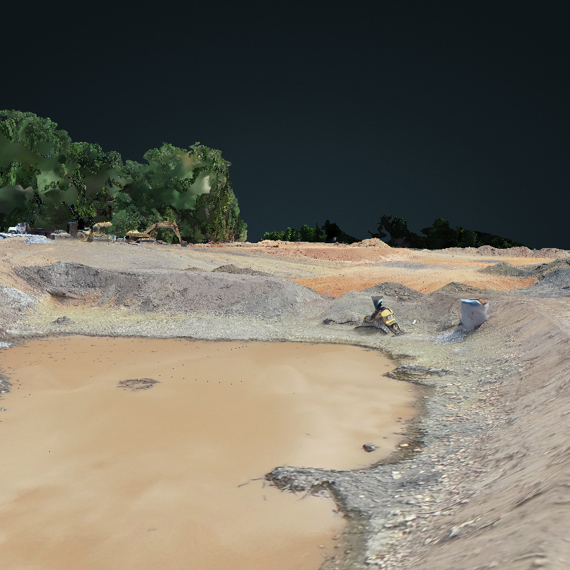 3D Site Model Across Retention Pond