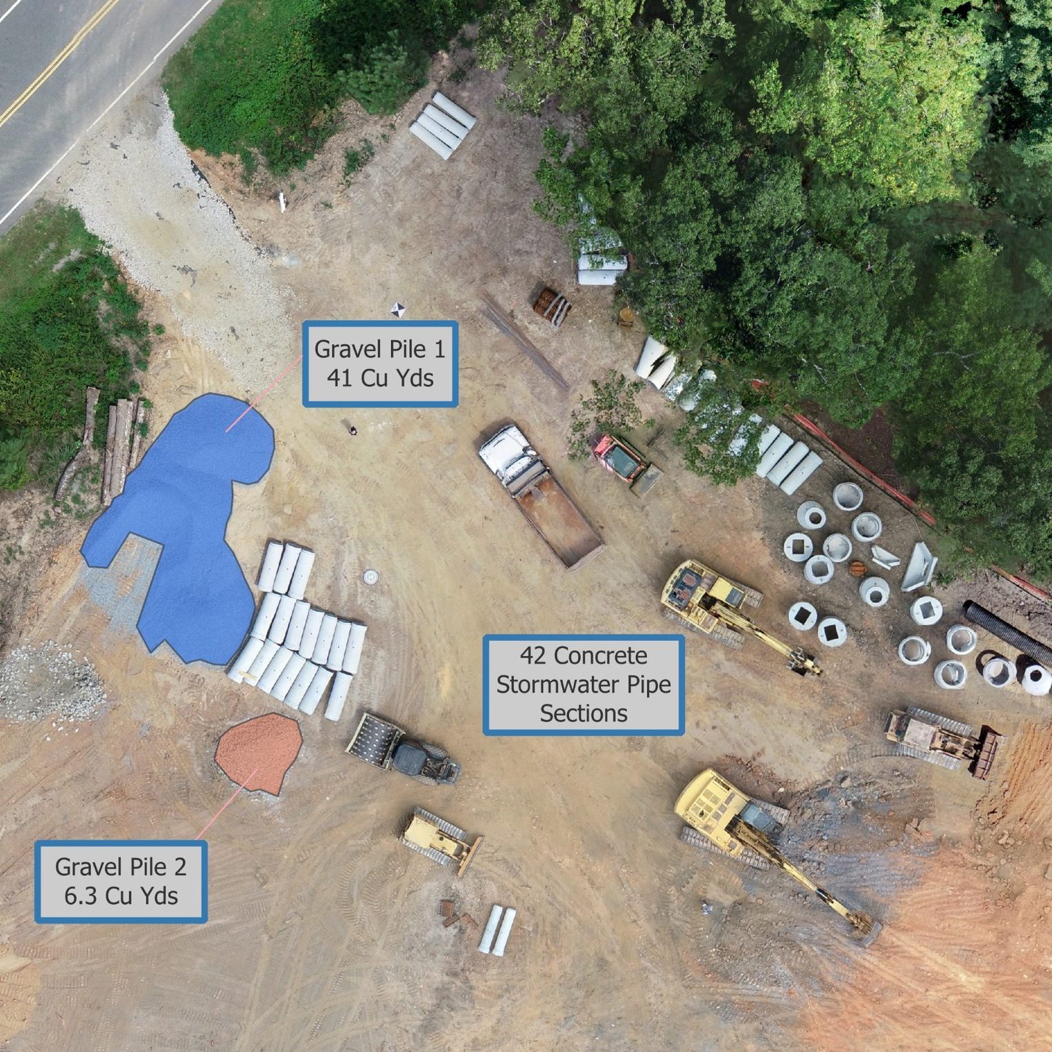 Annotated Stockpile Volumes
