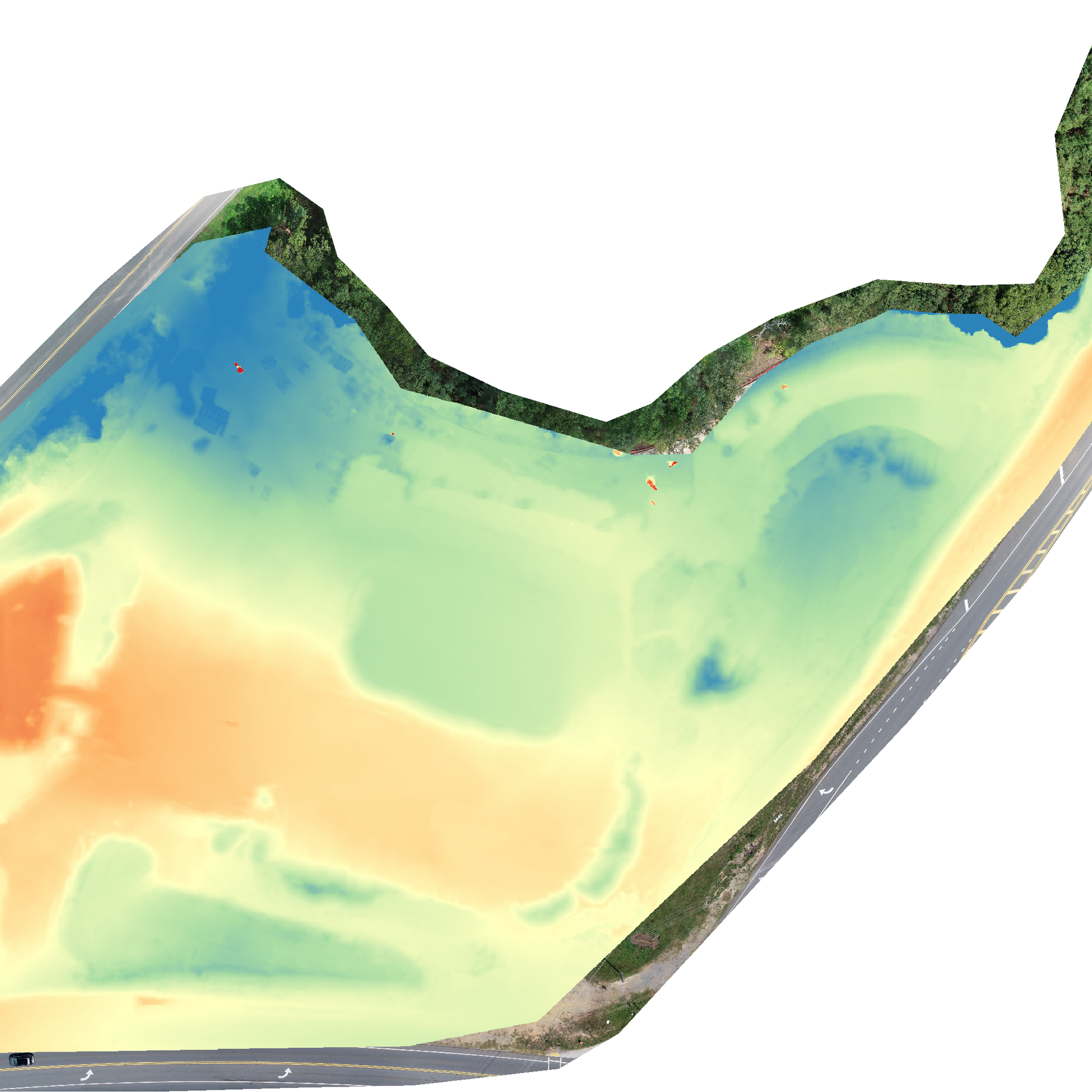 Digital Terrain Model heat Map